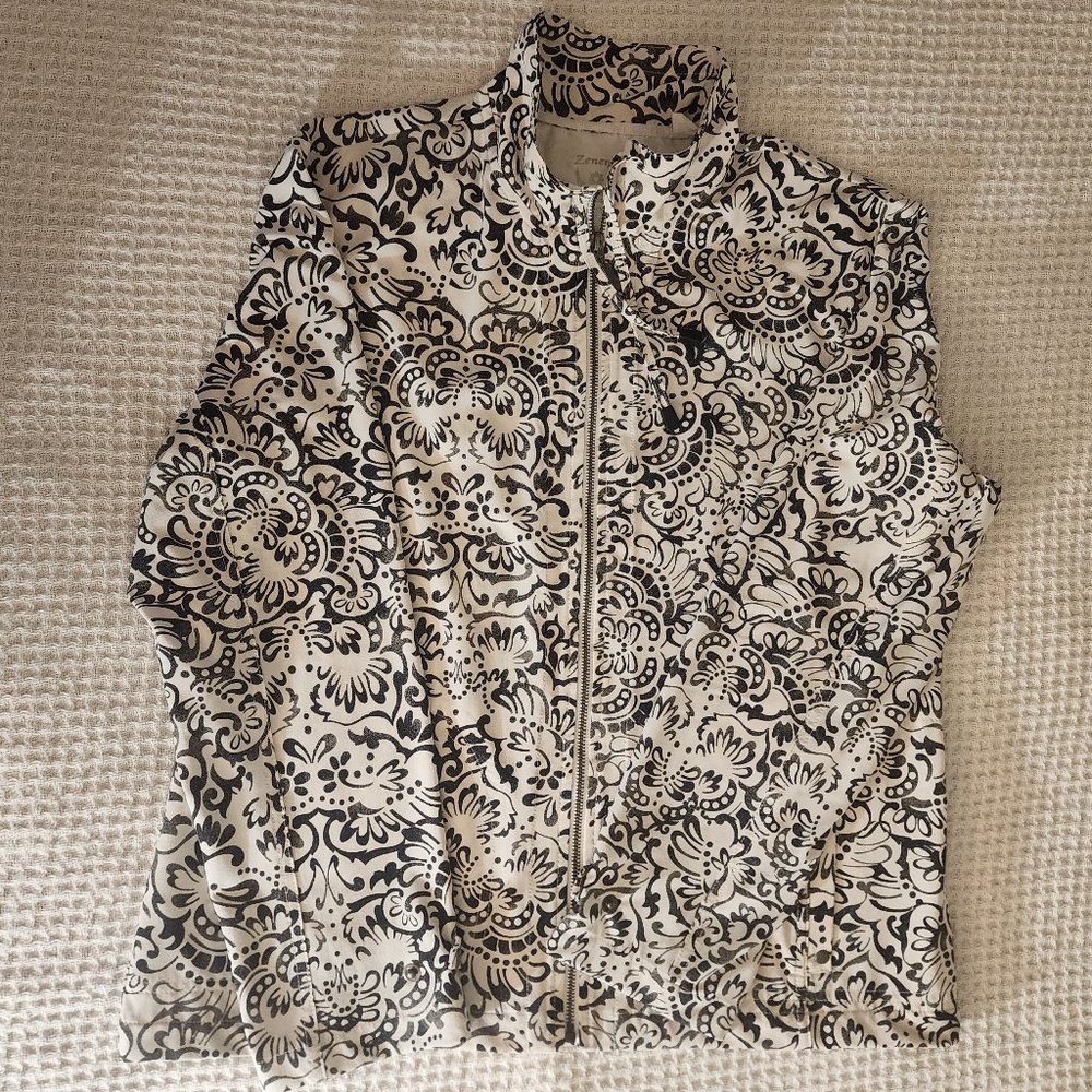 Chico's Zenergy Full Zip Windbreaker Jacket Coat Casual Women's Size 1